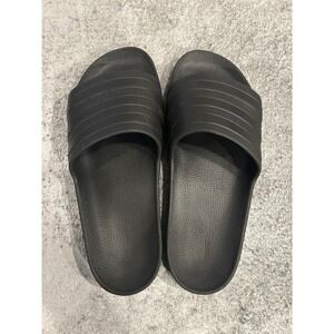 Adidas Adilette Shower Slides Mens Core Black Three Stripe Sandals GZ5922